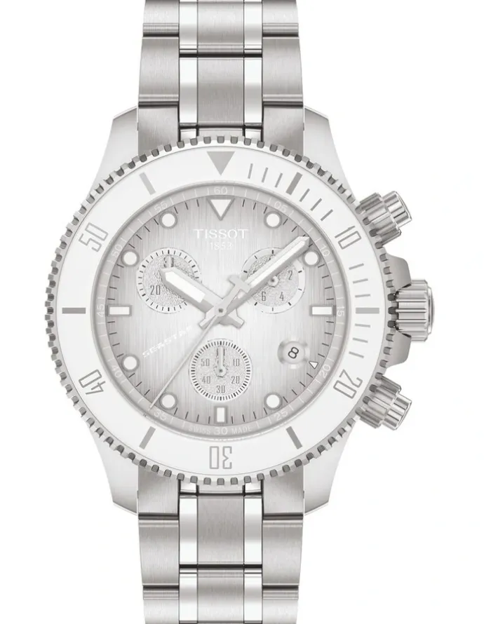 Tissot Seastar 1000 Chronograph 38mm Watch T1202171101100 in White