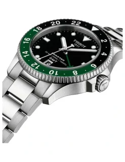 Tissot Seastar 1000 GMT T1208521105100 Watch in Black/Green