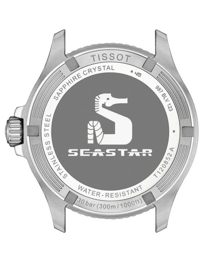 Tissot Seastar 1000 GMT T1208521105100 Watch in Black/Green