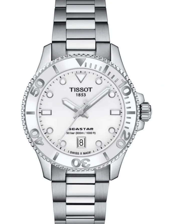 Tissot Seastar 1000 36mm T1202101101100 Watch in White
