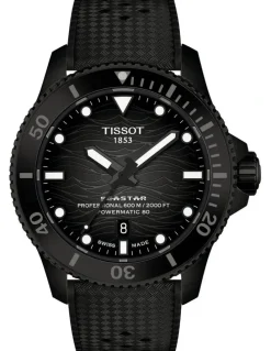 Tissot Seastar 2000 44mm Watch T1209073705100 in Black PVD/Black Rubber