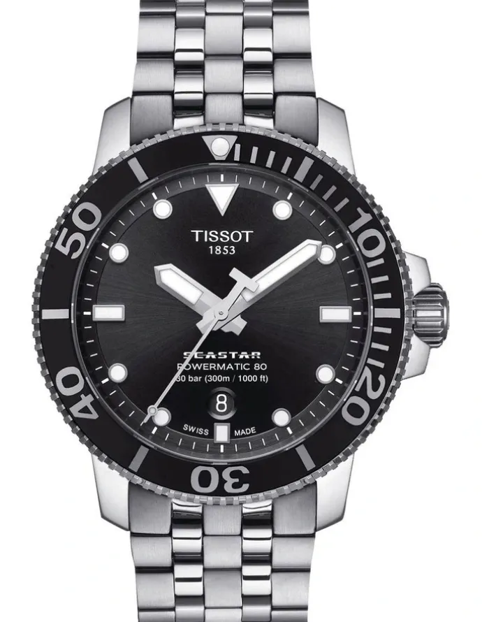 Tissot Seastar 1000 Powermatic 80 T1204071105100 Automatic Watch in Black