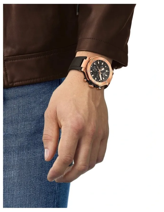 Tissot T-Race Chronograph T1414173705100 Watch in Black/Rose Gold