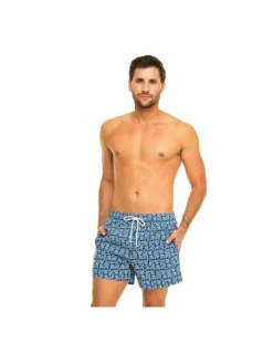 Tolu Dark Essential Fishes Swim Shorts in Blue