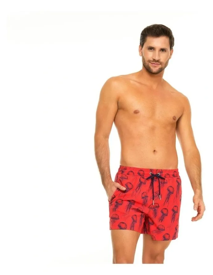 Tolu Jellyfish Swim Shorts in Red