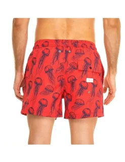Tolu Jellyfish Swim Shorts in Red