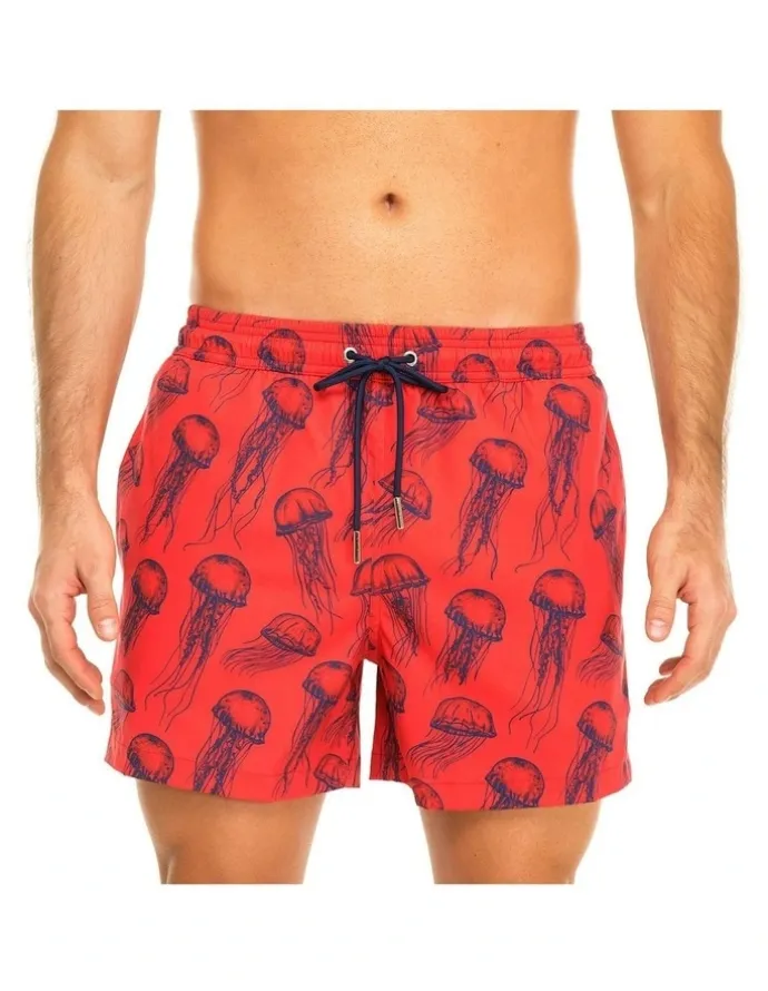 Tolu Jellyfish Swim Shorts in Red
