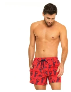 Tolu Jellyfish Swim Shorts in Red