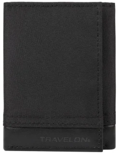 Travelon RFID Blocking Trifold Wallet in Black