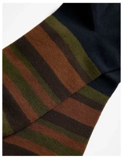 Trenery Bold Stripe Sock in Night Sky
