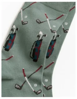 Trenery Golf Caddy Sock in Jade Green