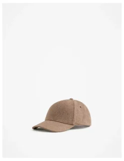 Trenery Leo Wool Blend Monogram Cap in Sierra
