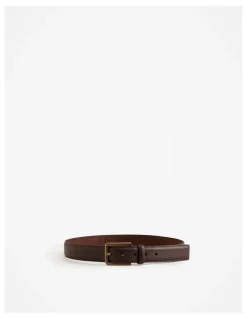 Trenery Mica Grain-leather Belt in Espresso