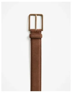 Trenery Mica Suede Belt in Latte