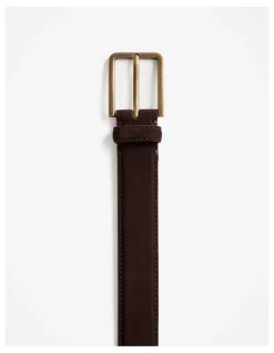 Trenery Mica Suede Belt in Coffee Bean