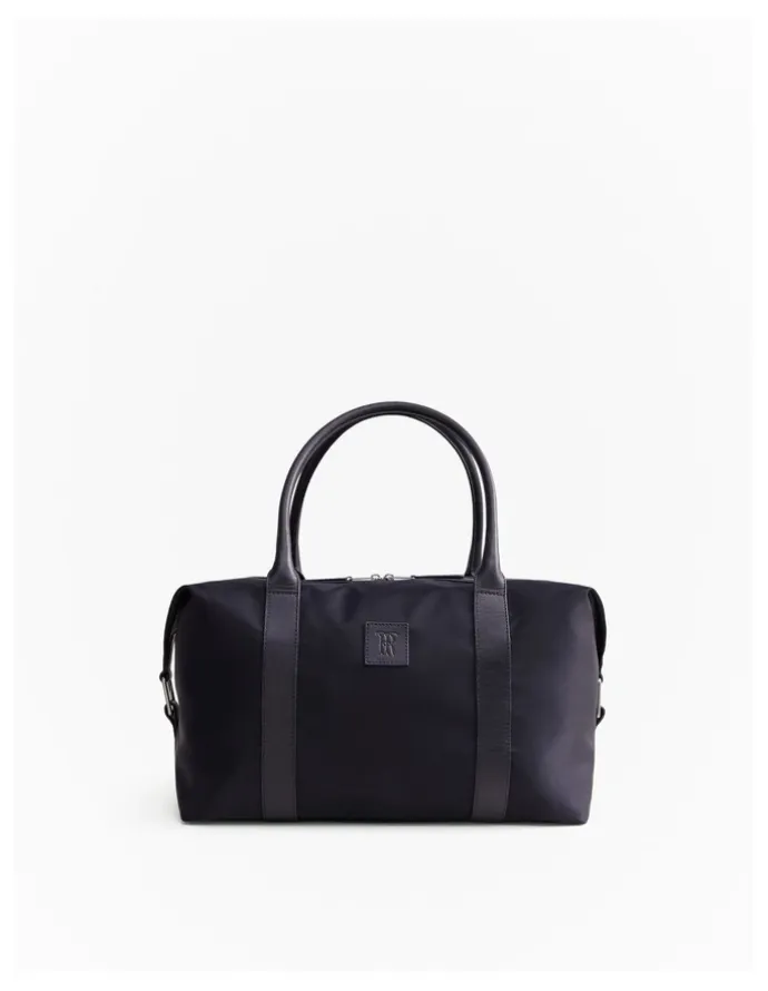 Trenery Terra Leather Trimmed Travel Bag in Night Sky