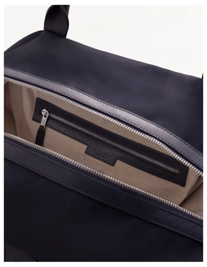 Trenery Terra Leather Trimmed Travel Bag in Night Sky