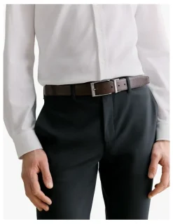 Trenery Ballard Reversible Belt in Chocolate