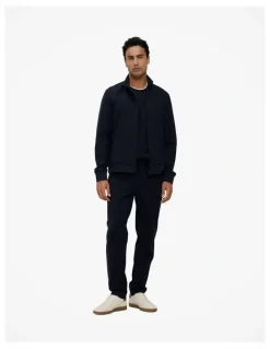 Trenery Mercerised Cotton Layered T-shirt in Navy