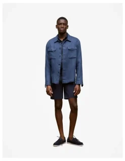 Trenery Stretch Cotton Chino Shorts in Navy