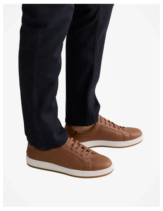 Trenery Woodhead Leather Sneaker in Chestnut