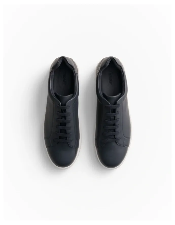 Trenery Woodhead Leather Sneaker in Navy