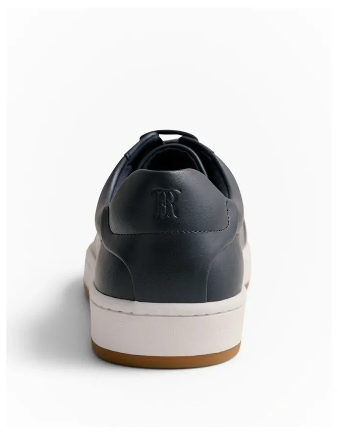 Trenery Woodhead Leather Sneaker in Navy