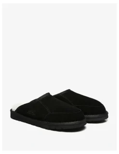 UGG Australian Shepherd Bred Cow Suede Slipper in Black