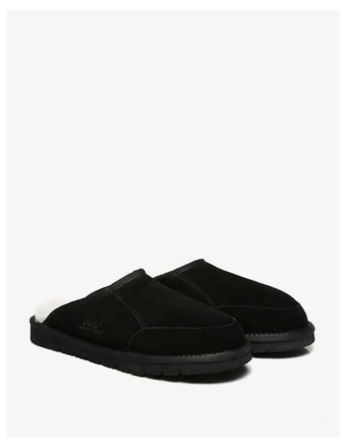 UGG Australian Shepherd Bred Cow Suede Slipper in Black