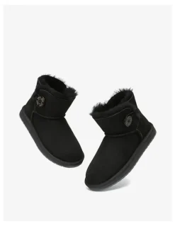 UGG Australian Shepherd Mini Button SheepSkin Boots in Black