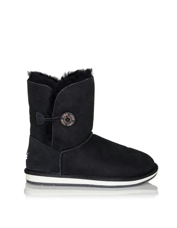 UGG Australian Shepherd Short Button Boots in Black