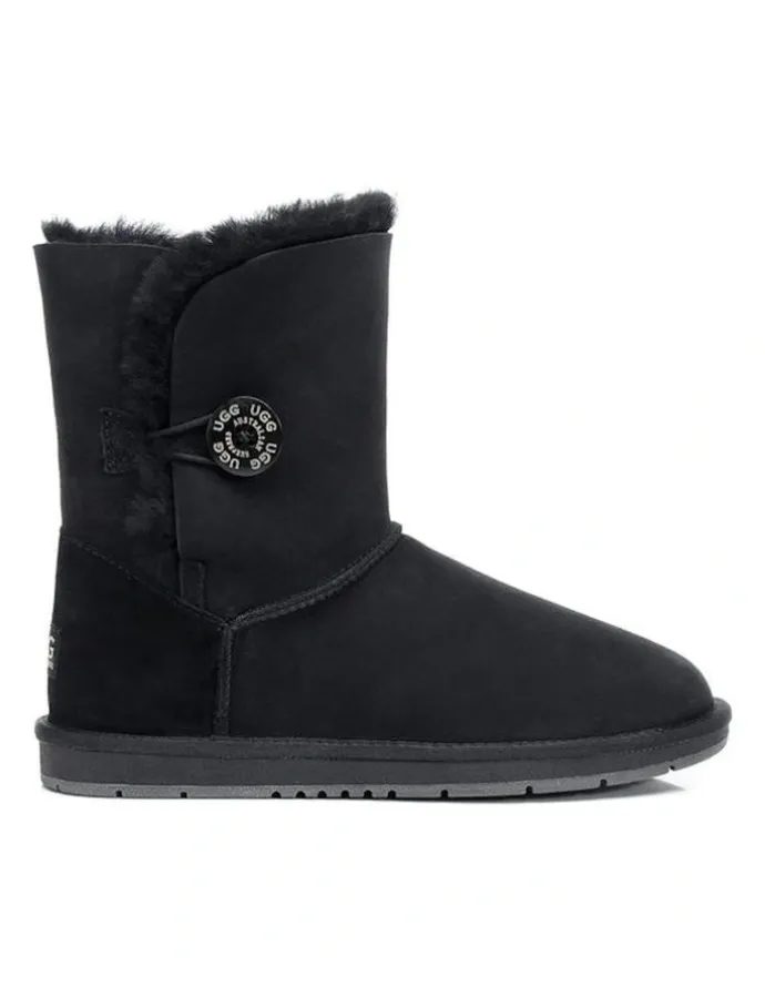 UGG Australian Shepherd Short Button Boots in Black