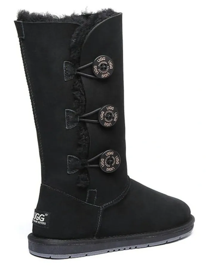UGG Australian Shepherd Tall Button Boots in Black