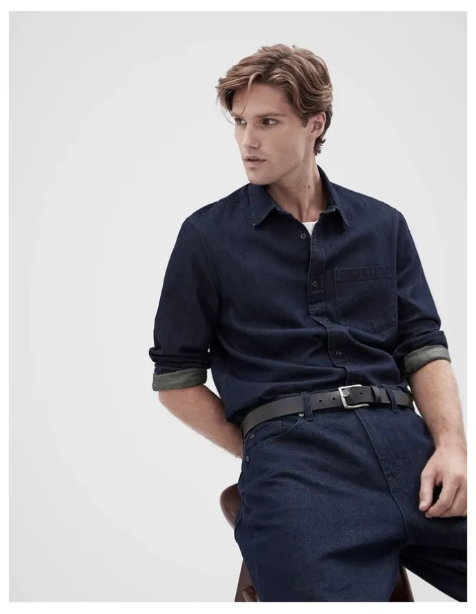 Unison Emmett Leather Belt in Black