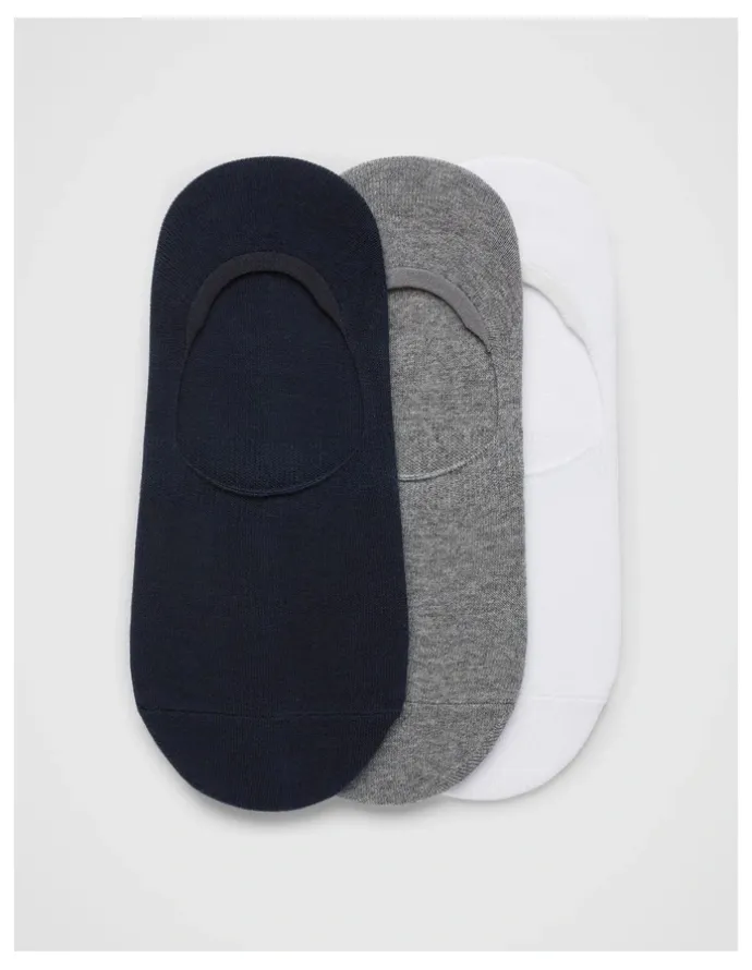 Unison No Show Socks 3 Pack in Assorted