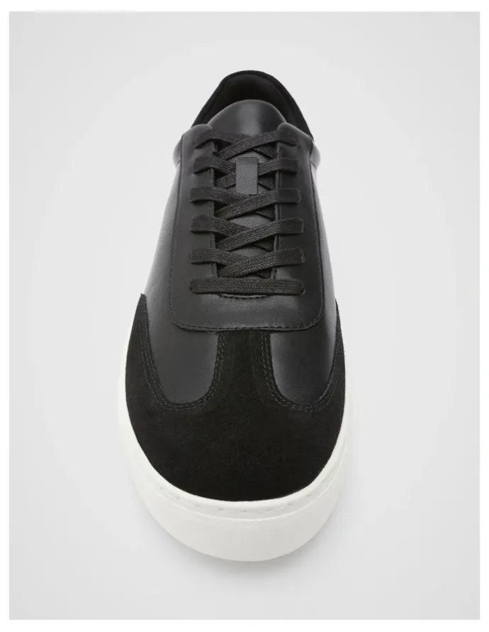 Unison Stockholm Leather Sneaker in Black