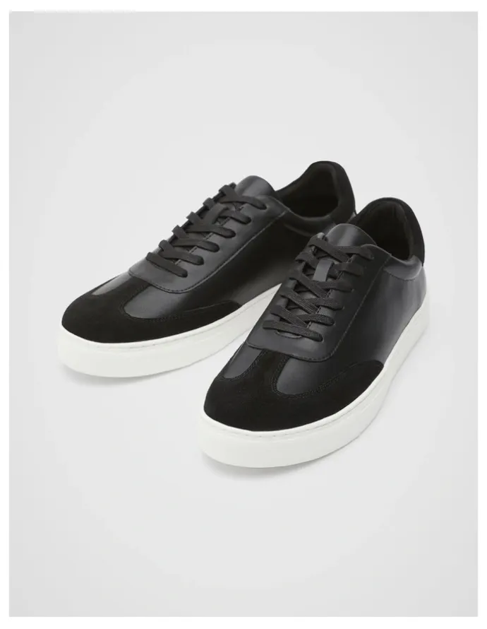 Unison Stockholm Leather Sneaker in Black