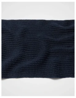 Unison Textured Knit Scarf in Blue