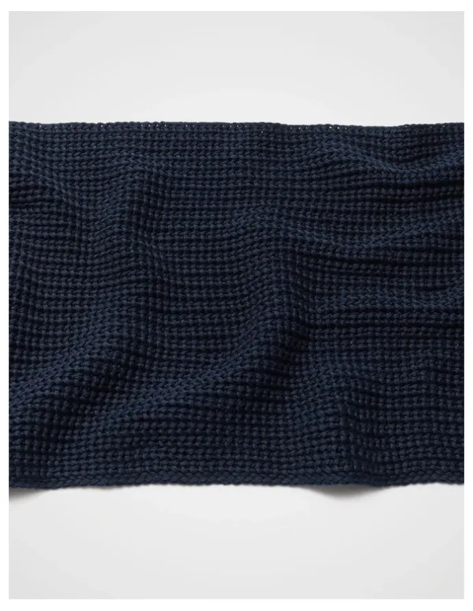 Unison Textured Knit Scarf in Blue