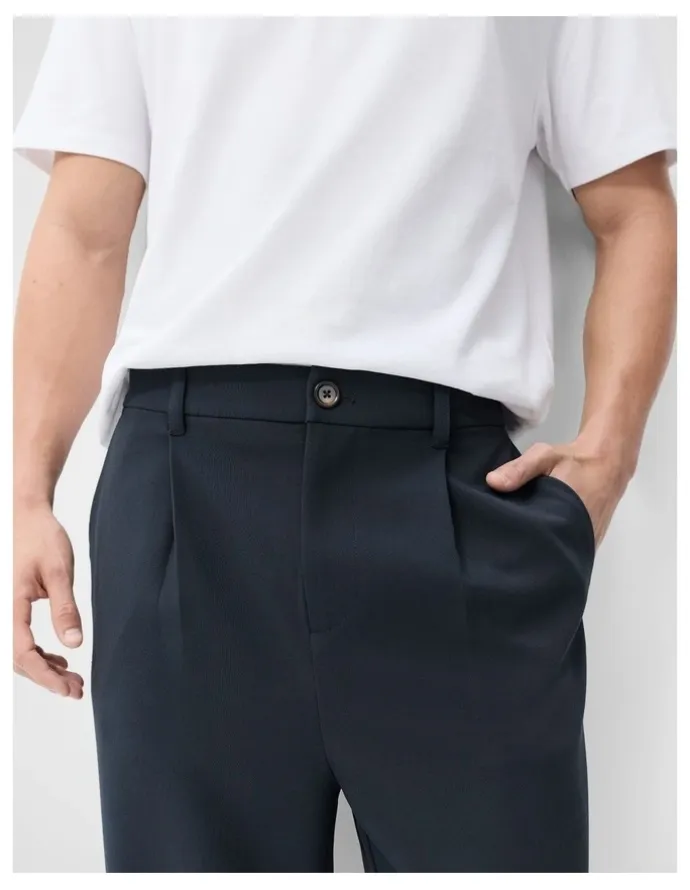 Unison Cayman Pleat Front Pant in Blue
