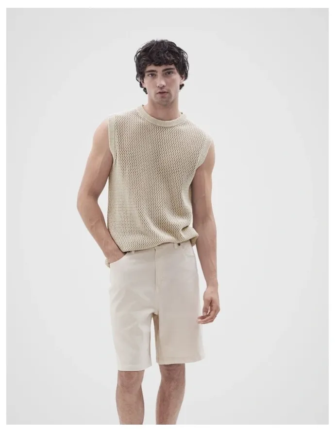 Unison Net Stitch Tank in Sand