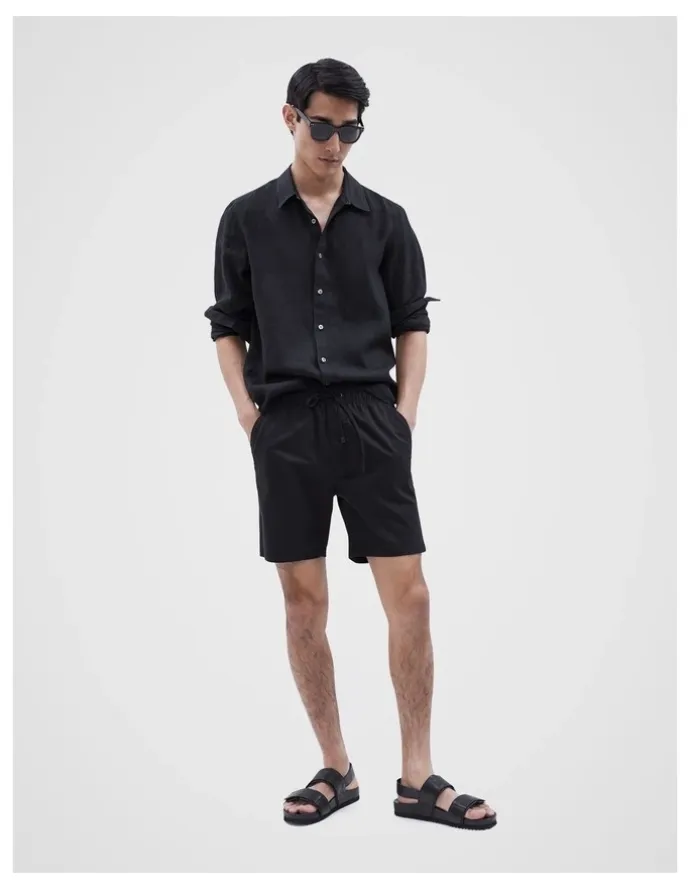 Unison Pull On Short in Black