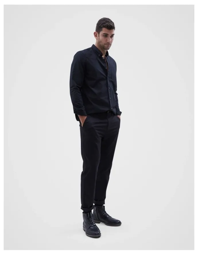 Unison Regular Chino Pant in Black