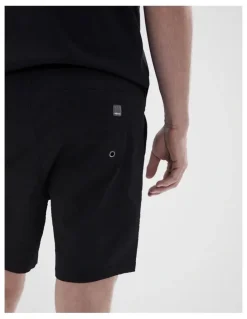Unison Seersucker Swim Short in Black