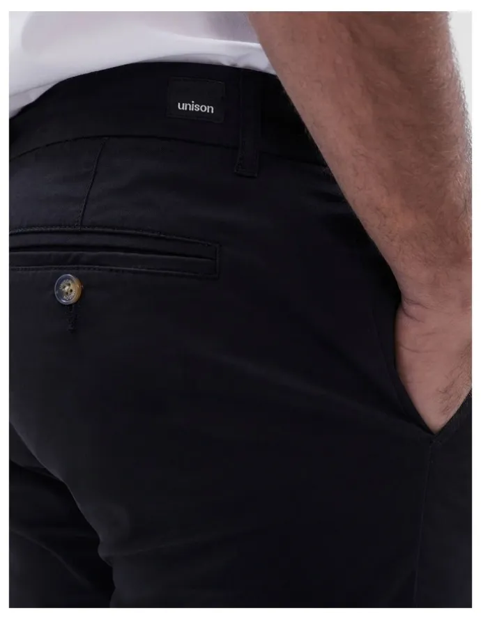 Unison Slim Chino Pant in Black