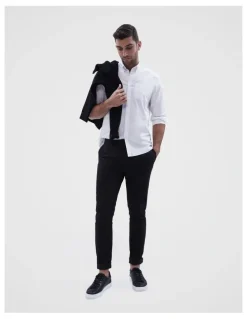 Unison Slim Chino Pant in Black