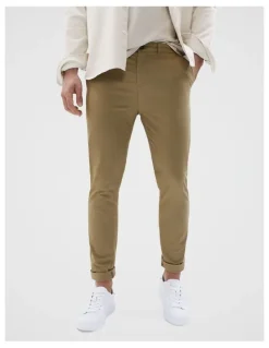 Unison Slim Chino Pant in Brown