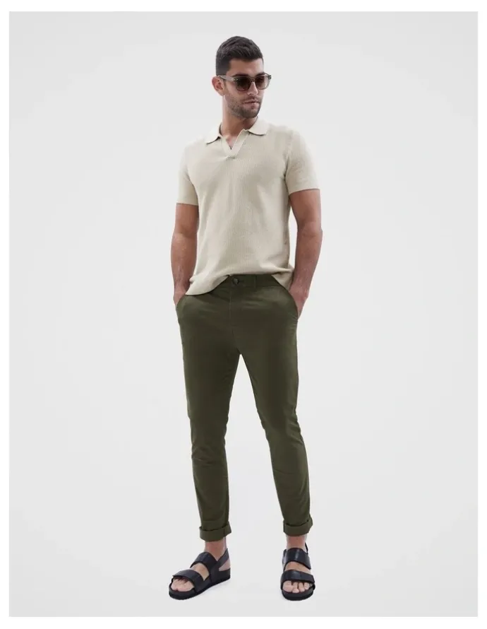 Unison Slim Chino Pant in Khaki