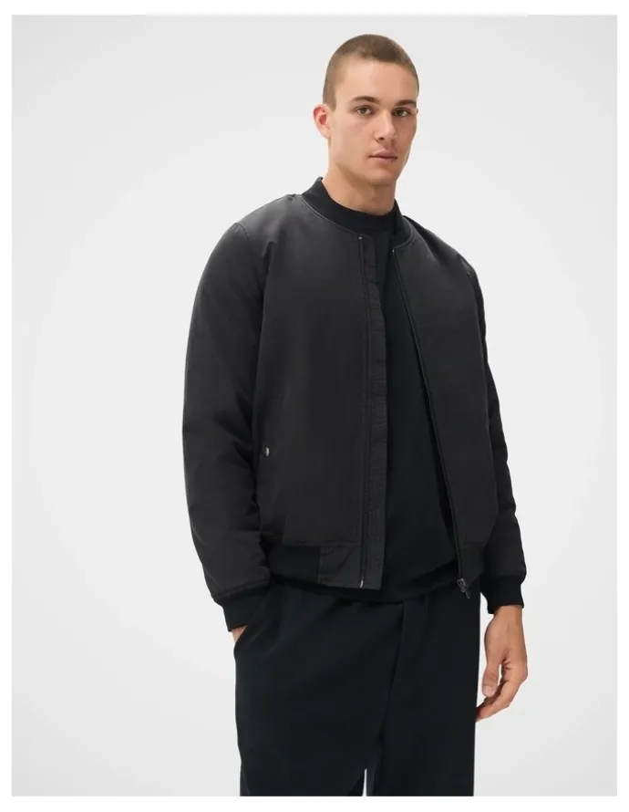 Unison Utility Bomber Jacket in Black
