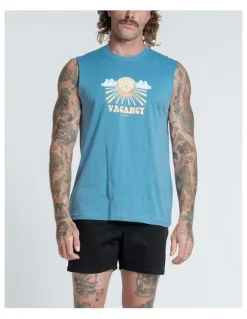 Vacancy Co All Seeing Eye Tank in Dusty Blue